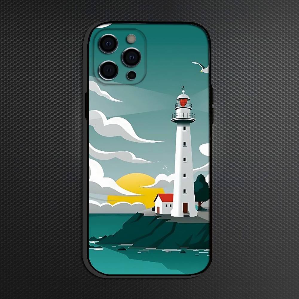 Beacon Phone Case For iPhone 16,15,14,13,12,11 Plus,Pro Max, Others Soft Black Cover
