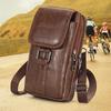 Retro Everyday Waist Bag Waterproof PU Leather Chest Bag withMultiple Pockets Adjustable Strap forPhone&Essentials Vintage Style