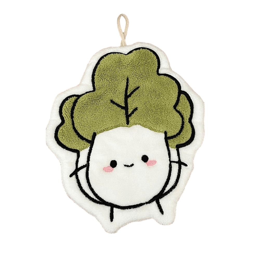 High Quality Cartoon Hand Towel Absorb Water Coral Velvet Bathroom Kerchief Hanging Thickened Hand Wipe Kitchen