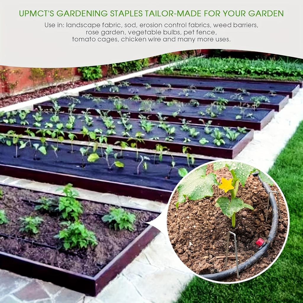 15/25/50pcs Galvanized U-Shaped Garden Landscape Pins for Plant Support  Safety & Flower Protection