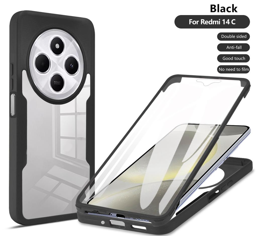 Funda For Xiaomi Redmi 14C 360 Full Protection Phone Case for Redmi14C 14 C Redmy 14C 4G Clear Screen With Silicone Bumper Cover