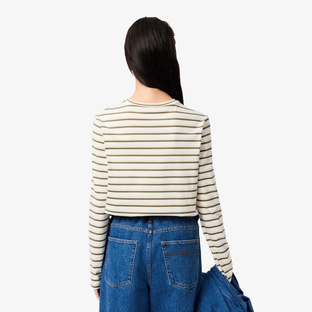 Lacoste Women's Multi-Stripe Long Sleeve T-Shirt TF7573-55NAI6