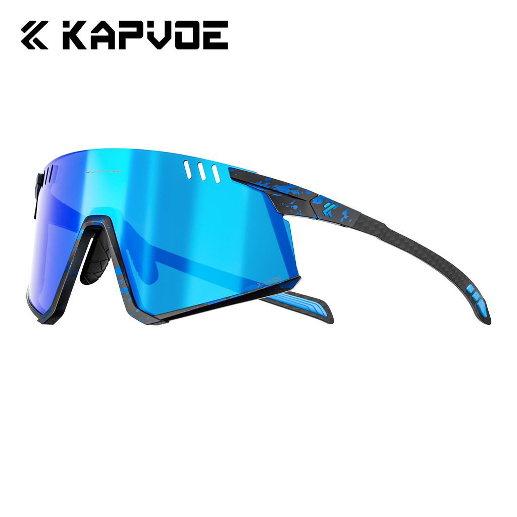 Lunettes de cyclisme Kapvoe Photochromiques UV400 VTT Claires Vélo de montagne Lunettes de soleil de transition pour hommes Femmes Lunettes de sport