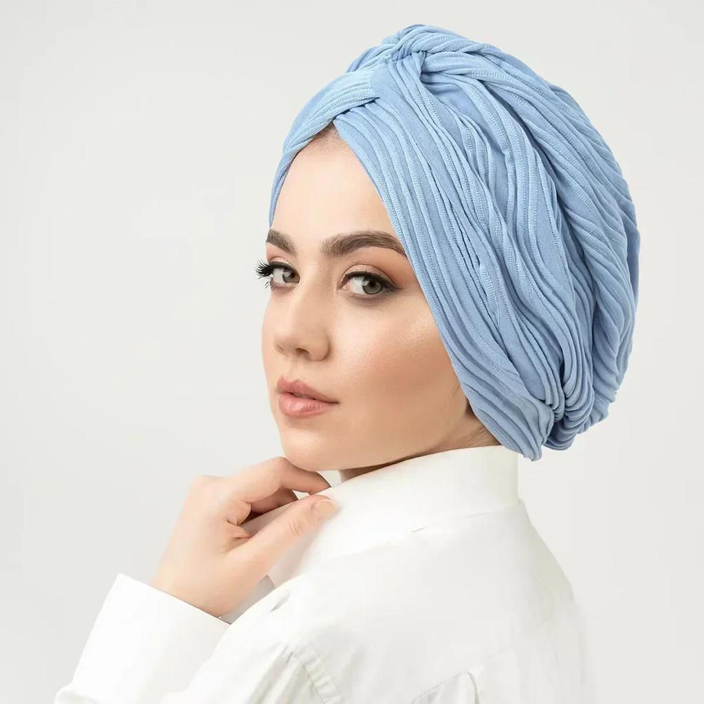 Women Sequin Knotted Turban Indian Hat Muslim Hijab Beanie Bonnet Hair Loss Headscarf Chemo Cap Headwear Bandanas Turbante Mujer