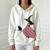 Women's Fashion 3/4 Sleeve High Neck Zip-Up Loose Fit Blouse Top for Everyday Wear