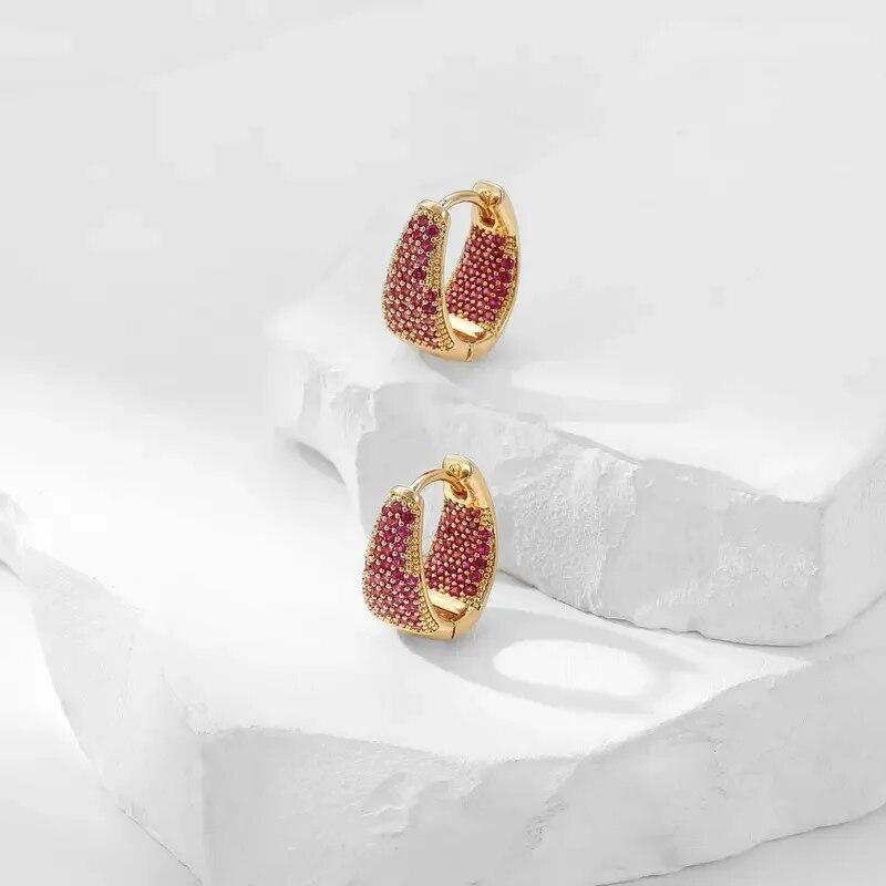 Orecchini A Cerchio Quadrati In Argento 925 Placcato Oro 18k - Piccoli, Geometrici, Ipoallergenici, Per Donna E Uomo