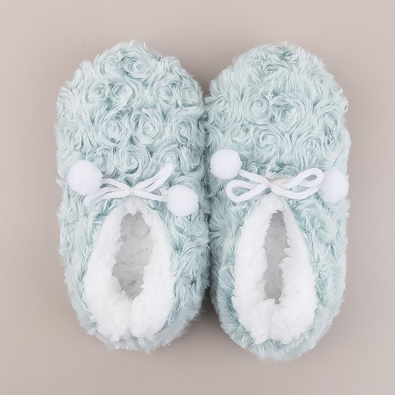 Warm Rose Hairball Kids' Slippers