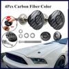 4x 3D Carbon Fiber Color Car Push Button Hood Quick Release Pins Bonnet Lock Clip Bumper Latch
