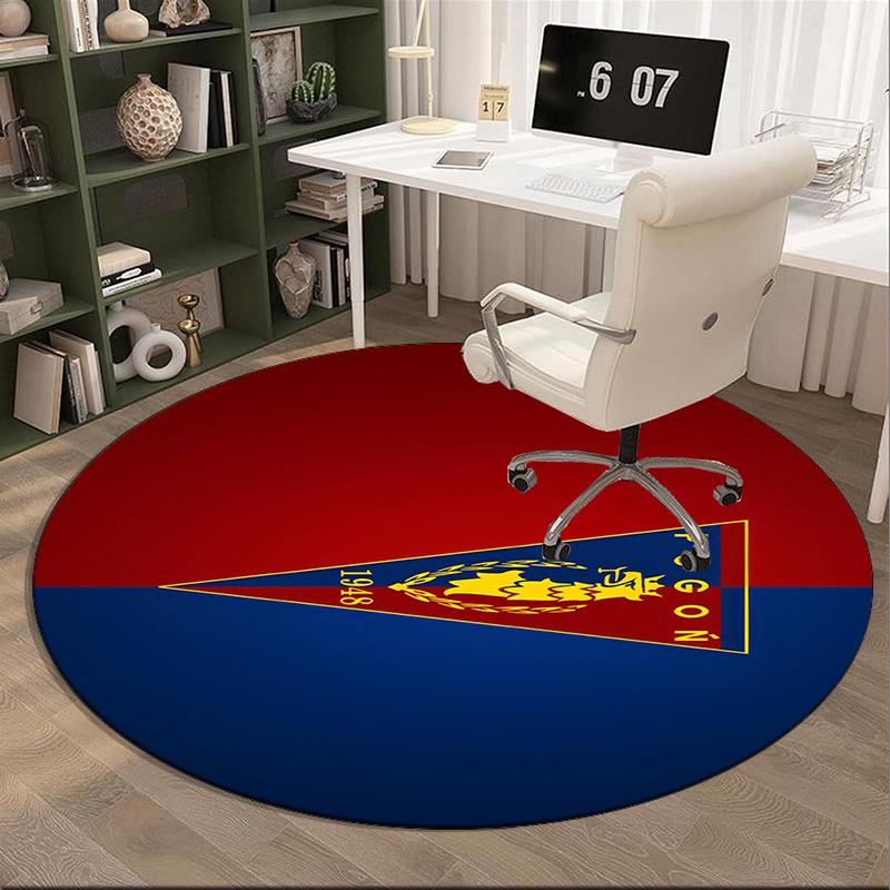 Pogoń Football Crest Round Rug for Livingroom,Bedroom, Palyroom, Chair Rug, Area Rug, Circle Carpet, Fan Christmas Gift