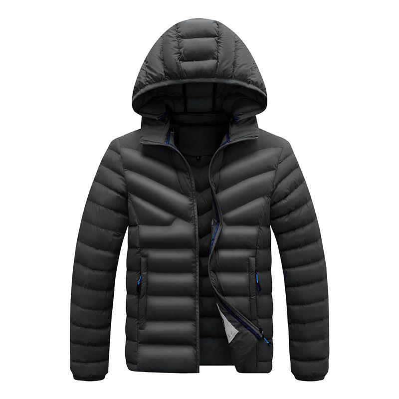 Men's Lightweight Hooded Cotton Jacket for Autumn/Winter - Stylish Outdoor Warm Coat