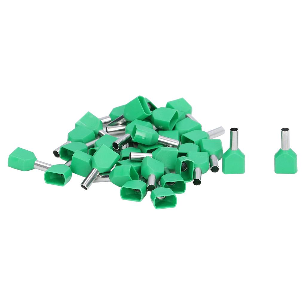 100Pcs Insulated Cord Pin End Terminal Copper PVC Pre Insulated Ends Cold Pressed Terminals