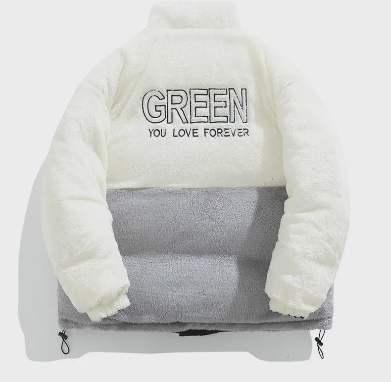 Unisex Lambskin Cotton Jacket: Stylish, Double-Sided, Plush, and Thick for Winter