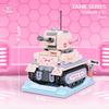 479pcsMini Building Blocks Military Toys Tank Fighter Tank Model Toy Children's Military Toy Car Collectible Creative Teen Gifts