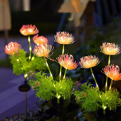 Lampada da prato a LED solare per fiori, impermeabile per esterni, luci notturne decorative, lucciola, girasole, percorso, giardino, patio, cortile