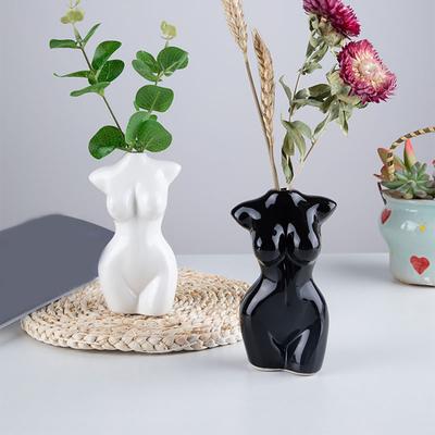 Vase Ornament Women Figure Shape Vase for Flower Arrangement Decoration Bedroom Living Room