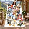 Avatar The Last Airbender Custom Name Flannel Blanket Personalized Soft Warm Plush Throw Blanket Customized Gift for Family Friends
