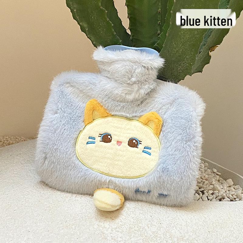 Adorable Cartoon Plush Hot Water Bottle: Removable, Washable, Double Hand Warmer