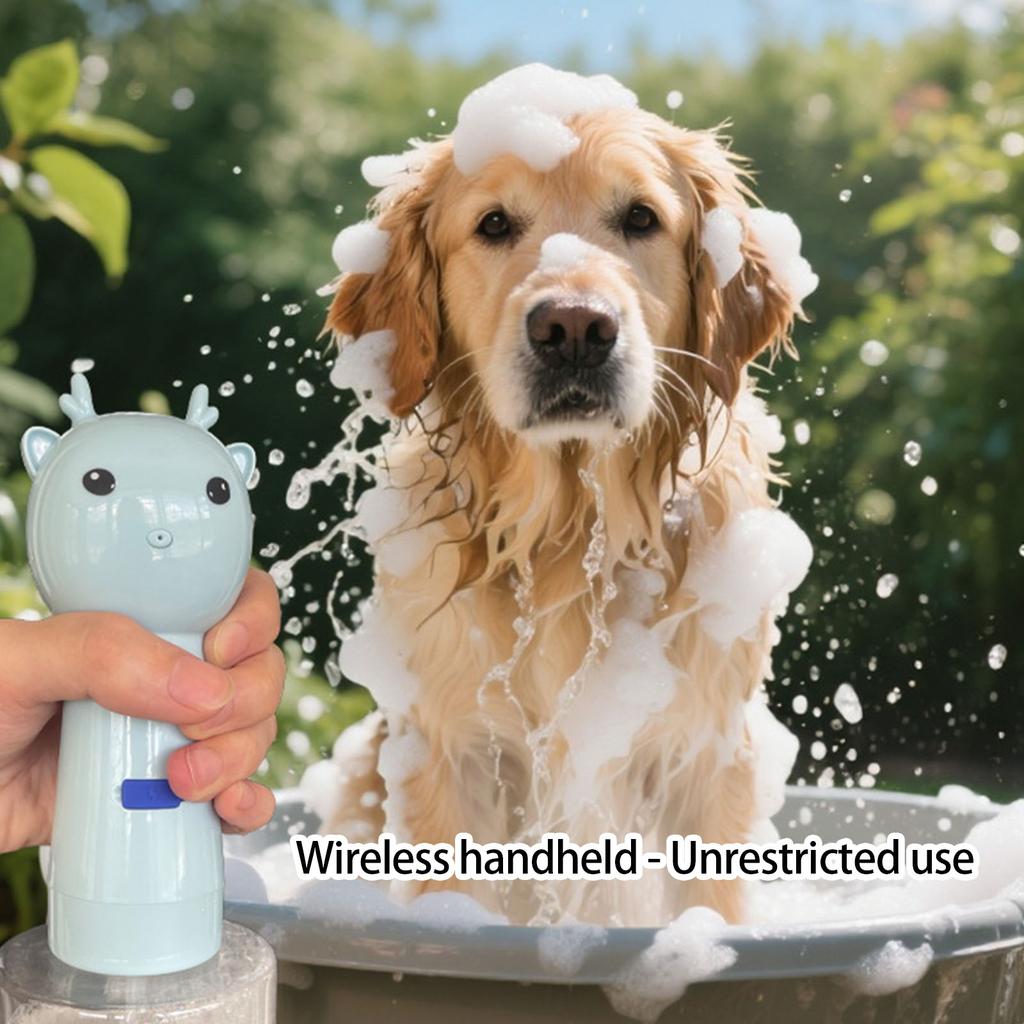 Dispenser Elettrico Ricaricabile per Shampoo per Animali Domestici a Schiuma Rapida, Generatore di Schiuma per la Pulizia e la Toelettatura di Peli di Cani e Gatti