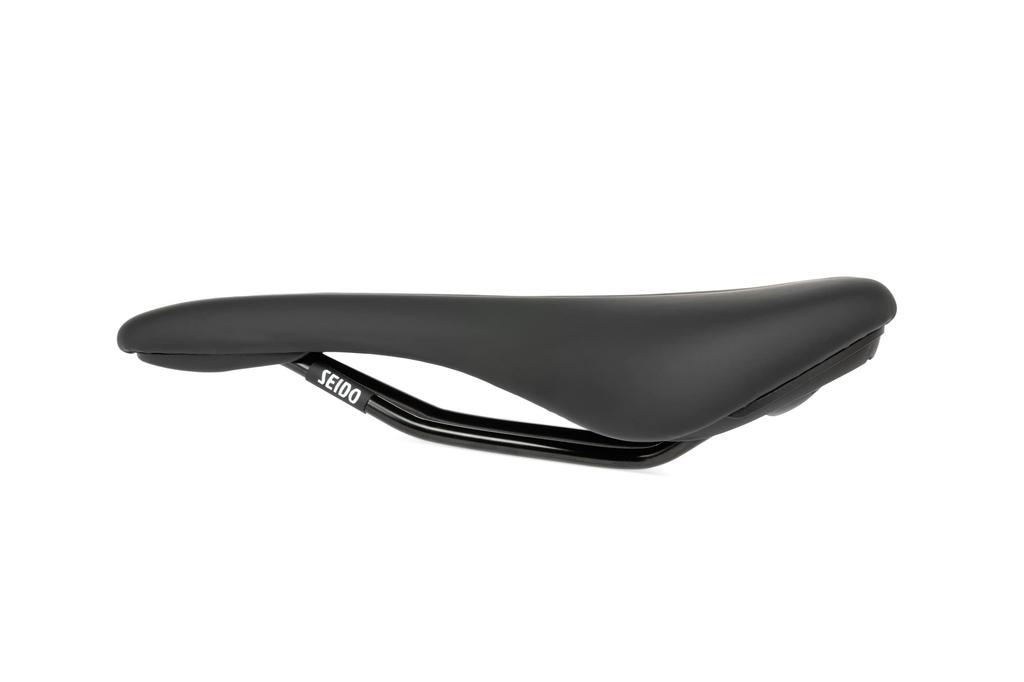 Seido Bicycle Saddle Evo Seat Black Rail One Size Seat/Black