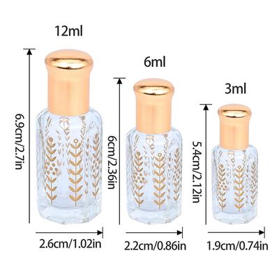 Roll-On-Flasche aus Glas, Mini-Behälter für ätherische Öle, tragbare Probe-Rollerflasche für Lippenöl, leere, nachfüllbare Parfümflaschen