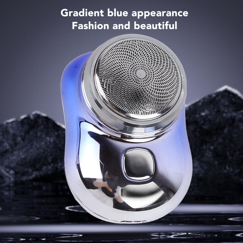 Electric Mini Hair Clipper Waterproof USB Rechargeable Alloy Cutter Hair Grooming Trimmer Blue