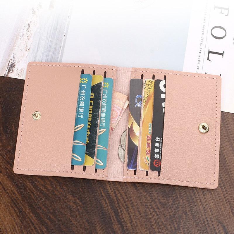 Ultra-Thin Small Bank Card Multi Card Slot Card Holder Wallet Women Men Credit Card Bag Male Card Holder Solid Leather Wallet