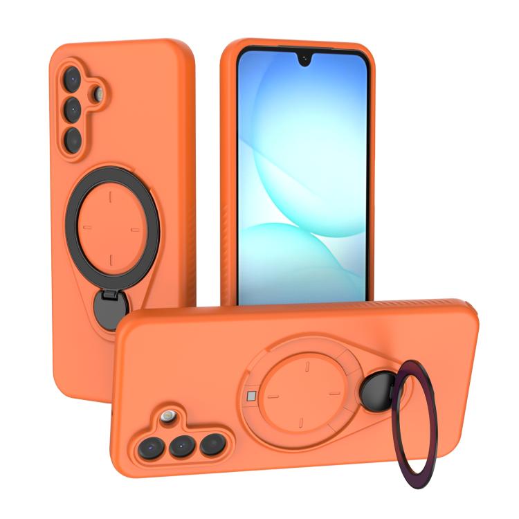 Ring Shield MagSafe TPU Phone Case With 360° Rotating Ring Holder Anti‑Fingerprint For Samsung Galaxy A17 5G
