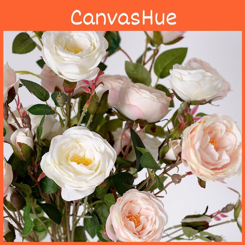 Rose Simulation Six Head Flower Artificial Flower Photography Props Decor Home