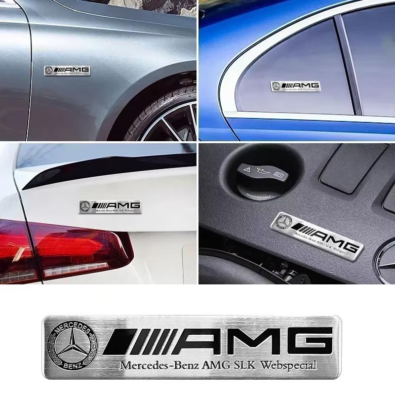2026 Hot 3D Metal Logo Badge Car Styling Stickers For Mercedes Benz AMG W176 W202 W204 W205 W211 W212 CLA CLK CLS GLA GLC Car Ornaments