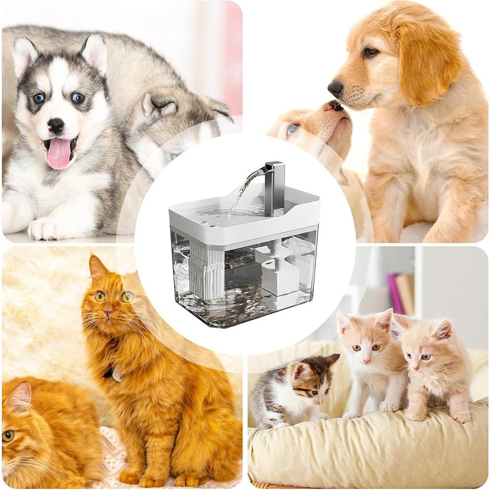 1.5L Cat Water Fountain Auto Filter USB Water Dispenser Live Circulation Filter Pet Drinker Quiet Pet Water Fountain for Cat Pet