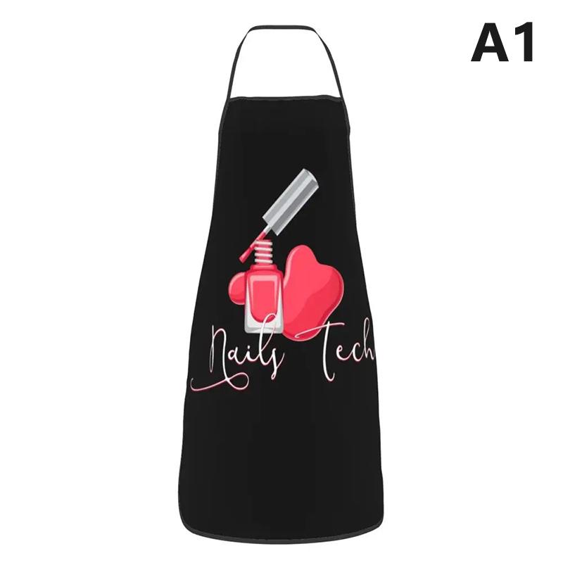 Unisex Fashion Nail Polish Bib Apron 52X72Cm Adult Women Men For Kitchen Waterproof Nail Products Finger Manicure Tech Painting