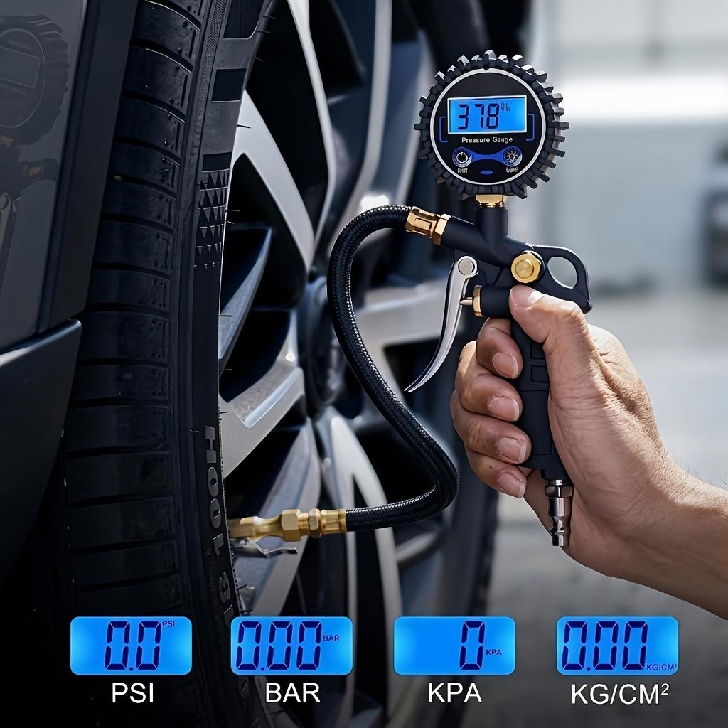 Digital tire inflator with pressure gauge 200 PSI High precision LED Backlit display Suitable for car accessories Motorcycle Car SUV