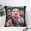 John Pork is Calling Meme Brainrot Pillowcases  Vintage Pillow Case For Sofa Car Home Decor Soft Pillow Cover