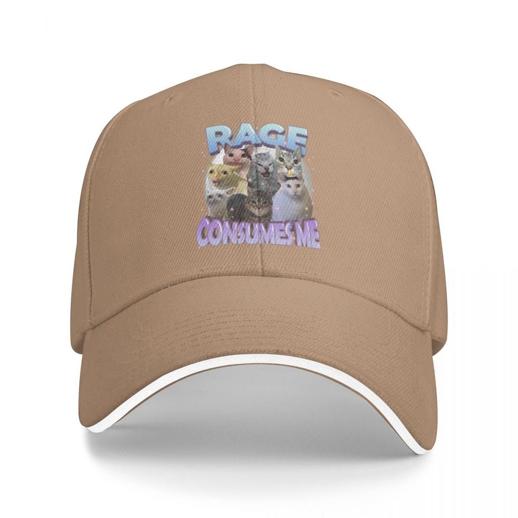 Baseball Caps Rage Consumes Me Absurd Cat Meme Retro Customized Unisex Sport Spring Caps