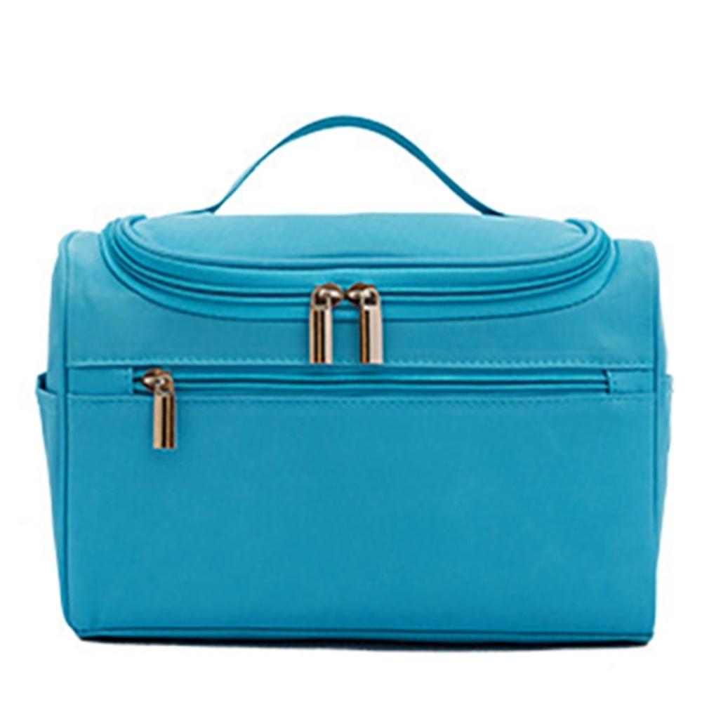 

Waterproof Material Cosmetic Bag Large Size Organizational Design Toilet Bag Cosmetics Storage Travel Cosmetic Bag небесно-голубой