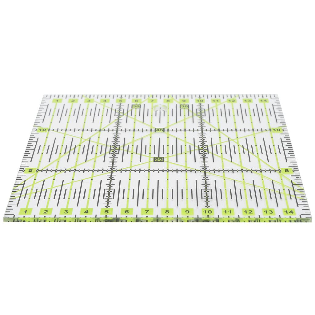 Acrylic Quilters  Ruler Double Colored Grid Lines Clear Mark Square Quilting Sewing Ruler