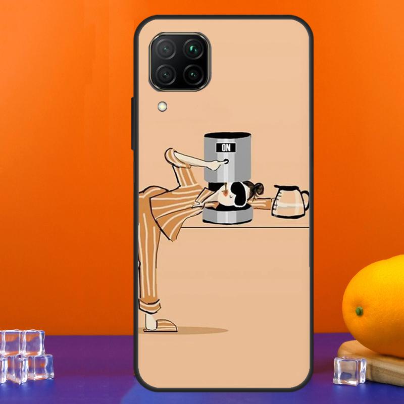 Coffee Caffeine Lover For Huawei Nova 12s 12i 11i 8i 9 10 SE Y91 Y90 Y60 Y70 Y72 Y61 P20 P40 Lite P30 P60 Pro Case