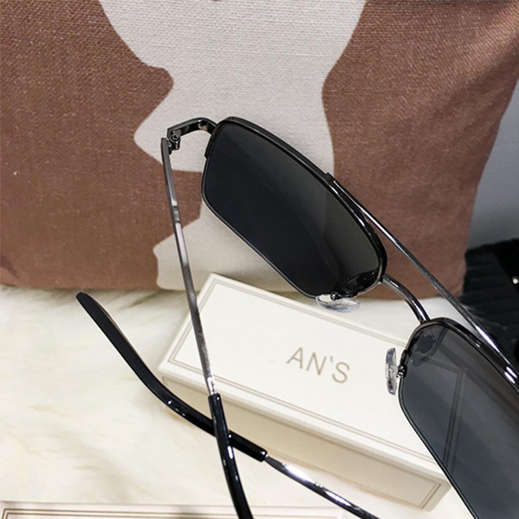 Brown Half-frame Sunglasses for Men Driving Special Anti-ultraviolet Square Sunglasses Trend Personalized Glasses Women's
