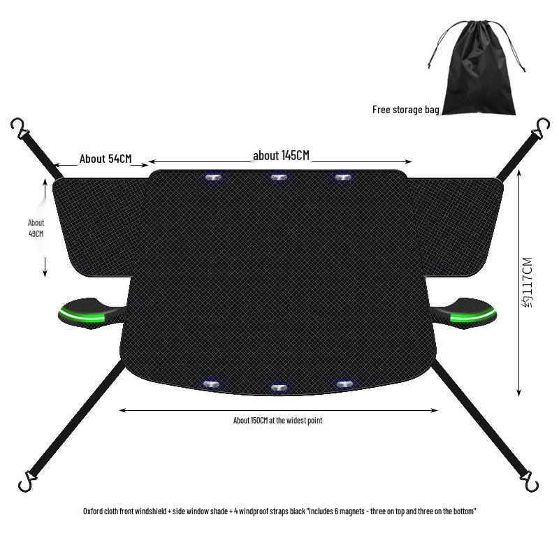 Magnetic Car Sunshade & Snow Cover: Dustproof, Heat Insulation, Sun Protection