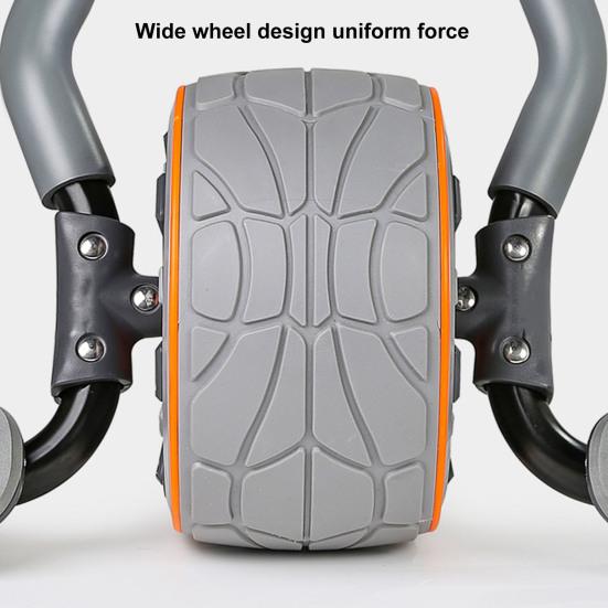 Abs Roller Wheel with Elbow Support Knee Pad 4D Abs Roller Mute Exercise Wheels Core Fitness Workout Equipment