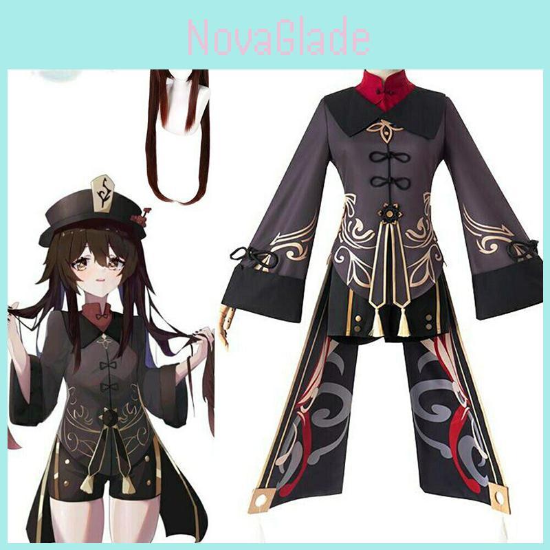 Stylish Genshin Impact Hutao Cosplay Costume Uniform Chinese Style Cutecostume For Halloween Party