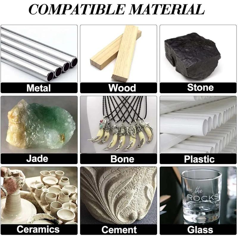 10pcs/set Tungsten Carbide Rotary Burr Set Carving Burr Bits with 3mm Shank 6mm Bit for Wood & Stone Carving, Steel Metal Working