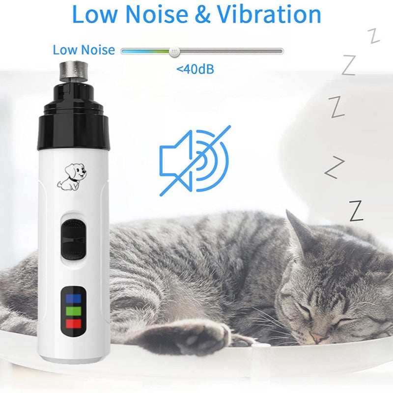 Pet Nail Grinder USB Rechargeable Dog Electric Nail Clipper Cat Claw Beauty Grinder Silent Pet Nail Clipper Beauty Trimming Tool