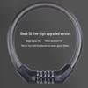 Portable Frosted Steel Cable Bicycle Lock with Anti-Theft Combination for Mountain Bikes and Electric Vehicles