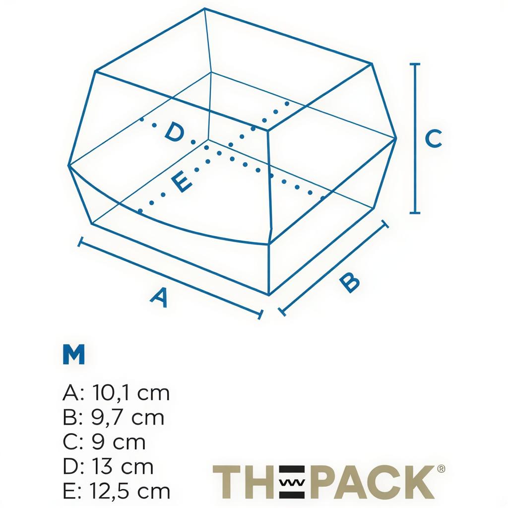 Burger Box Thermal, Size "M", 13 X 12.5 X 9 Cm 50 Pcs.
