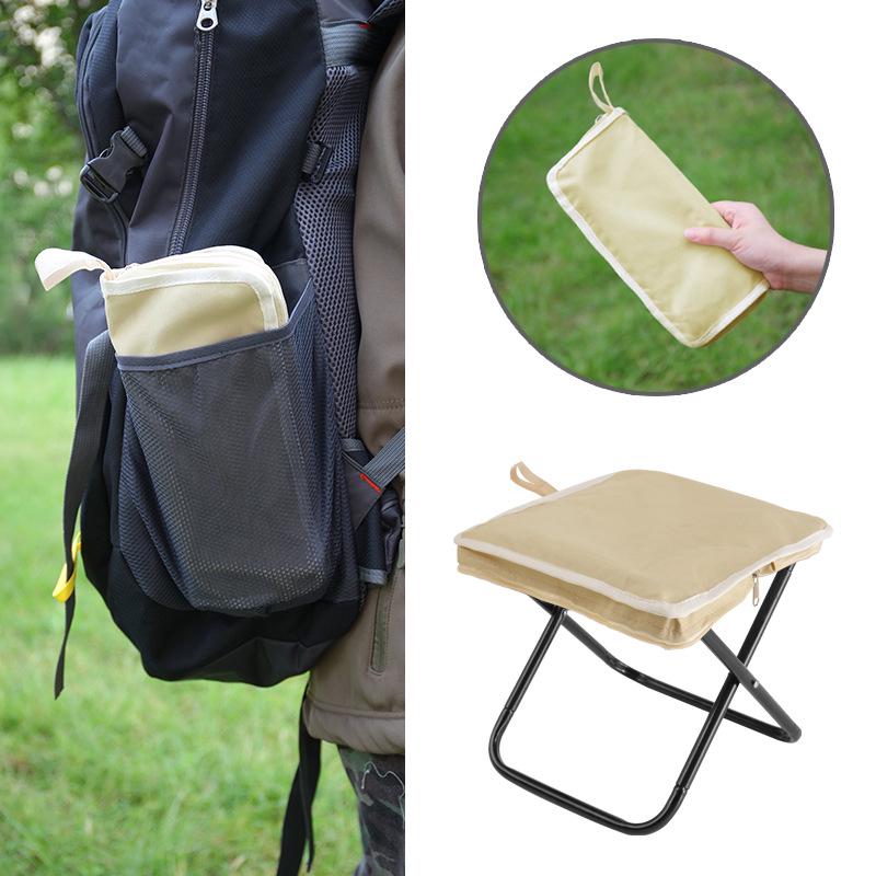 Compact Folding Camp Stool for Fishing, Camping & Festivals - Portable Chair & Pencil Case