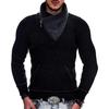 Men's Fall and Winter Long-sleeved Knit Sweater Youth Design Colorblocked Tops