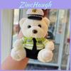 Police Bear And Rabbit Plush Toy With Keyring For Car Accessory And Kids Gift