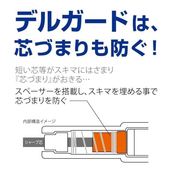 Zebra DelGuard Mechanical Pencil, 0.5mm, Square Blue Green, P-MA85-N2-SQBG, Unbreakable Lead, DelGuard System