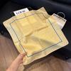 Sen green flower print fresh imitation silk scarf premium versatile square scarf neck protection scarf trendy headscarf scarf women
